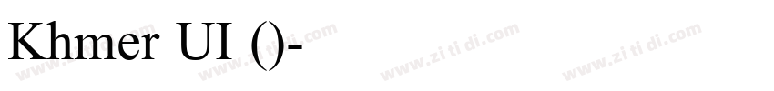 Khmer UI 亮体(西方)字体转换